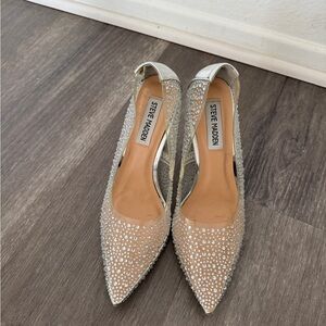 Steve Madden Glittering Silver Heels